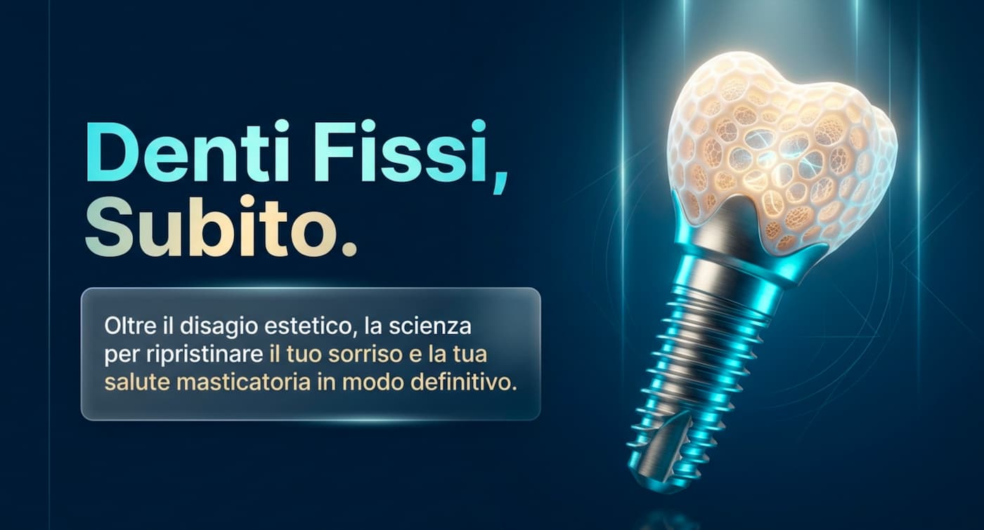 Impianti dentali Trieste – denti fissi con carico immediato – Studio Dentistico Caneva