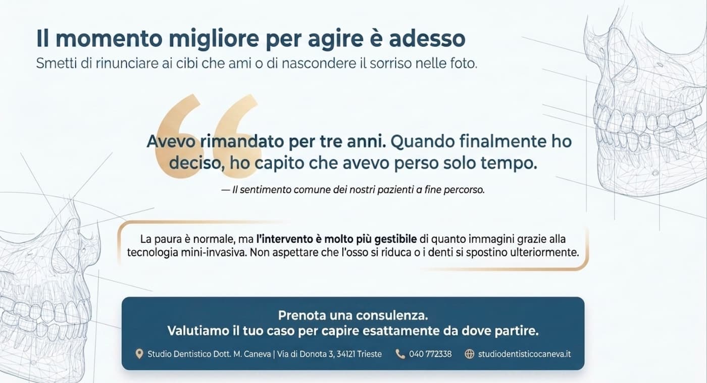 Prenota una consulenza per impianti dentali a Trieste – Studio Dentistico Caneva, Via di Donota 3