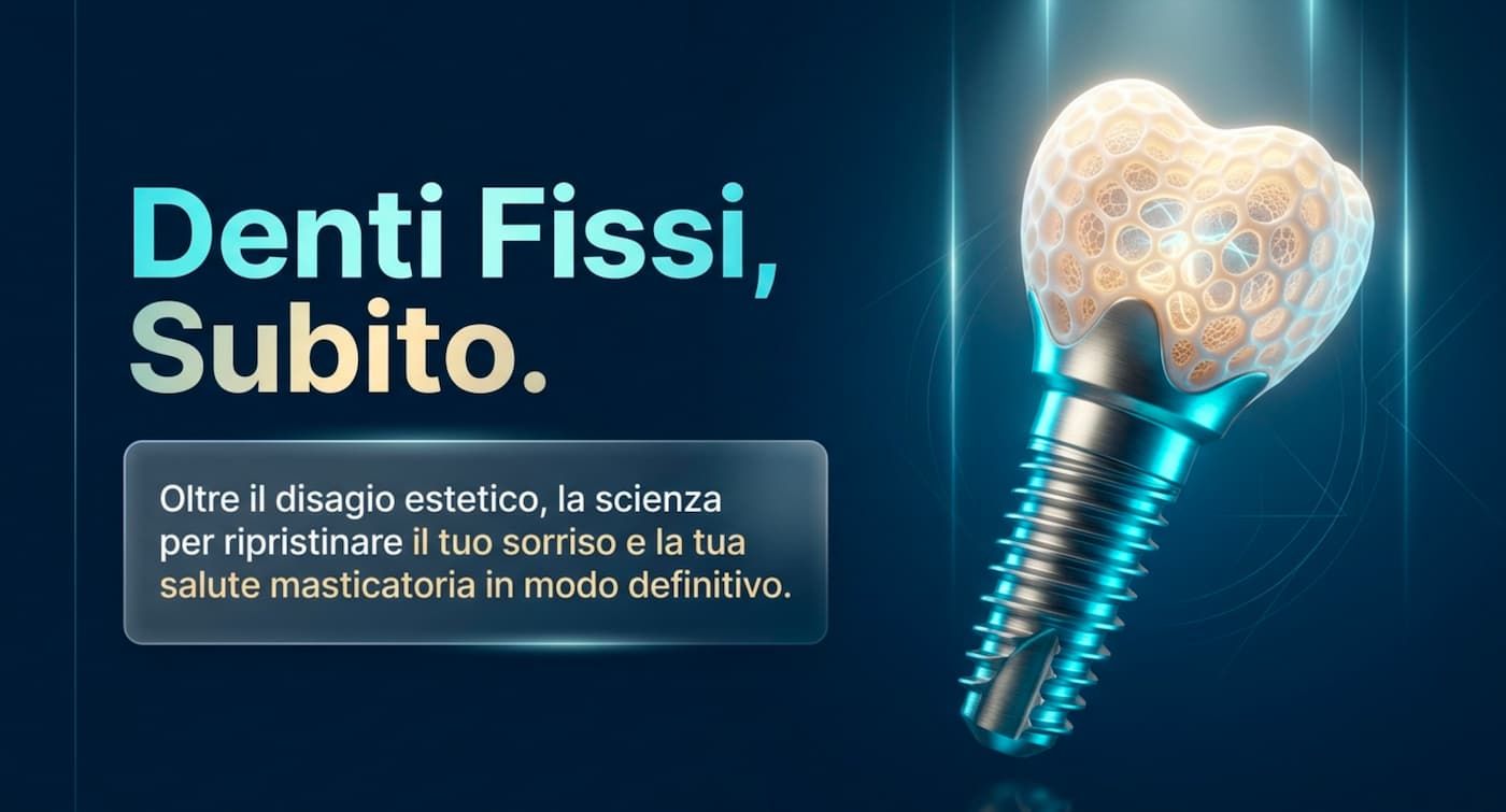 Impianti dentali Trieste – denti fissi con carico immediato – Studio Dentistico Caneva
